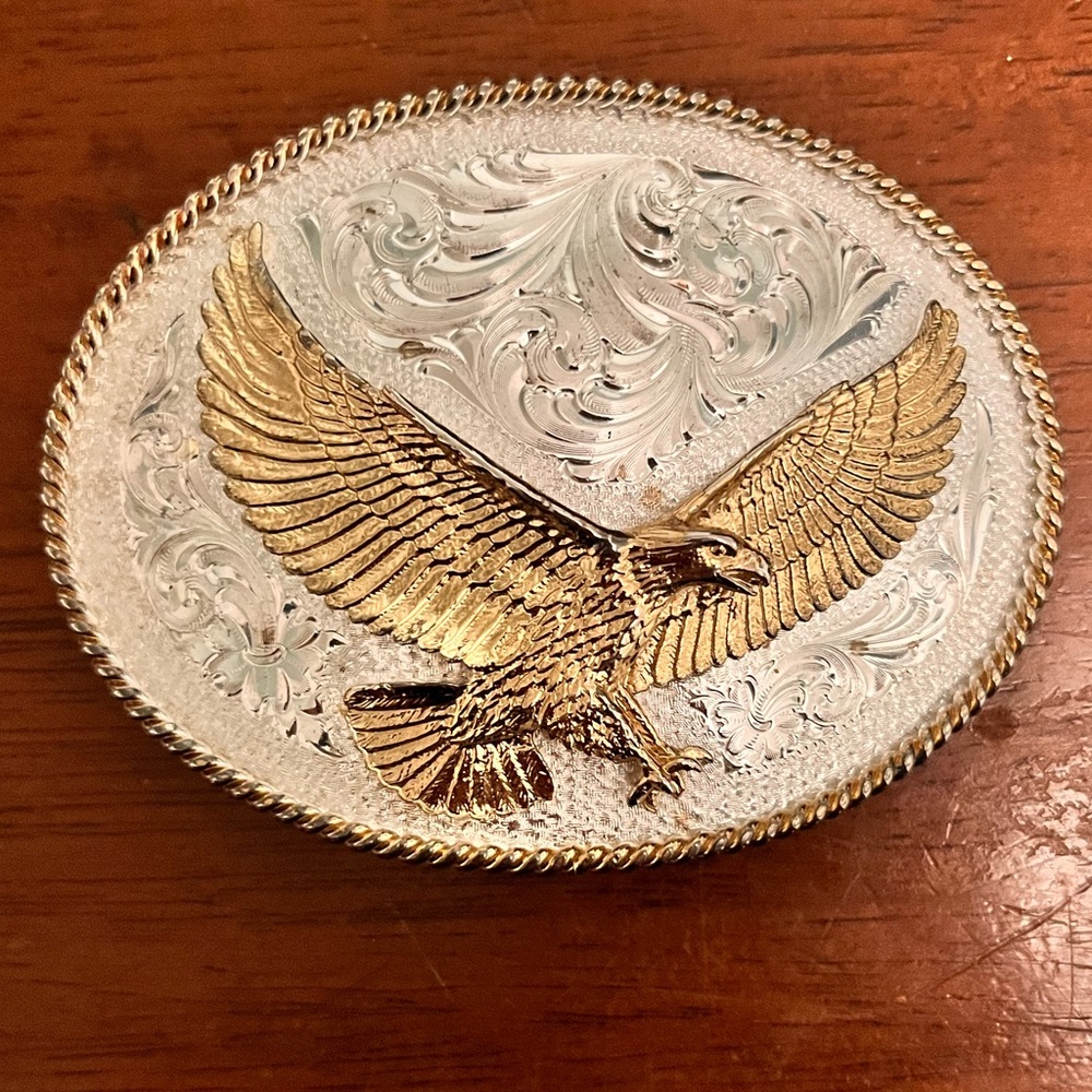 Montana Silversmiths - Silver Plated Belt Buckle - Made In USA -